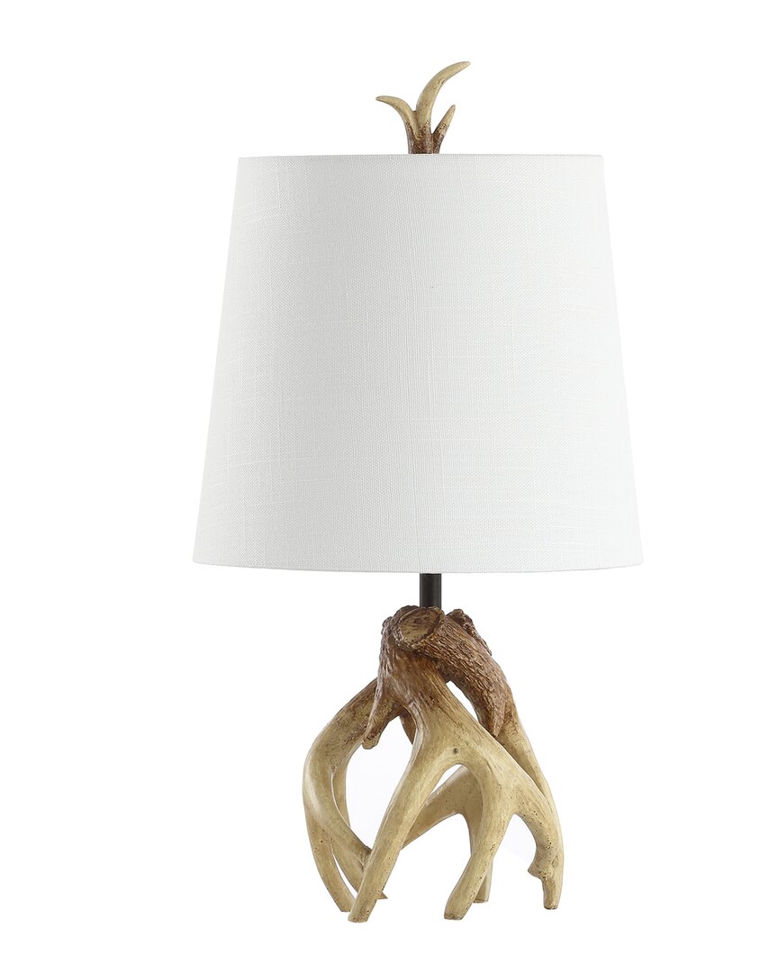 Jonathan Y Vermont 19in Antler Resin Led Table Lamp In Natural