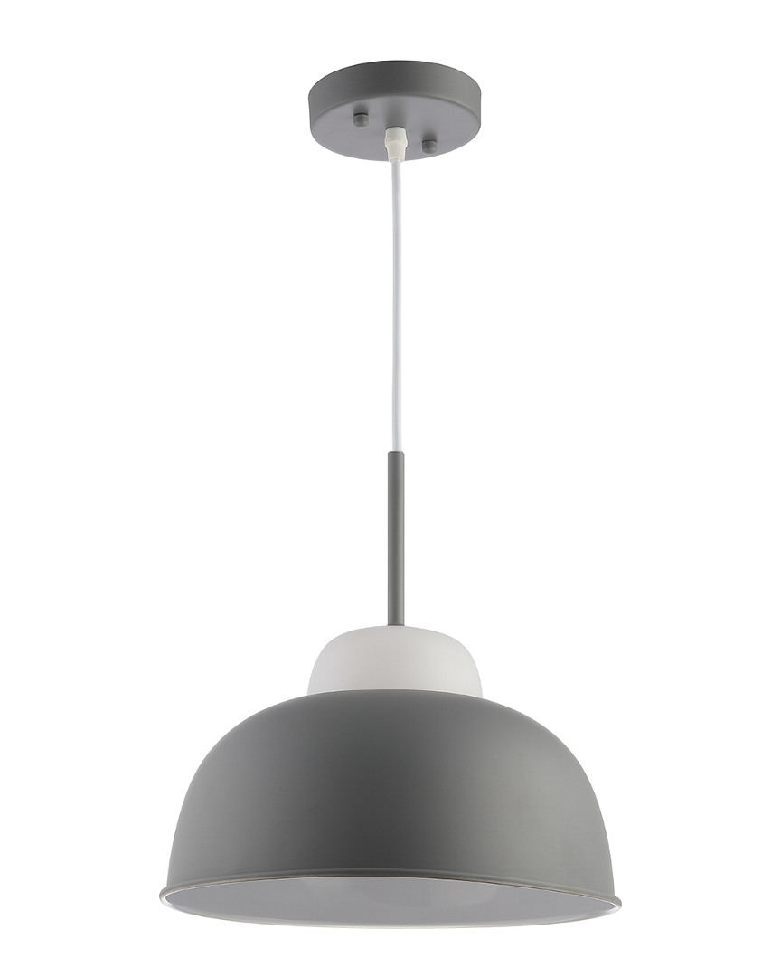 Jonathan Y Simon 12in Adjustable Metal Glass Led Pendant