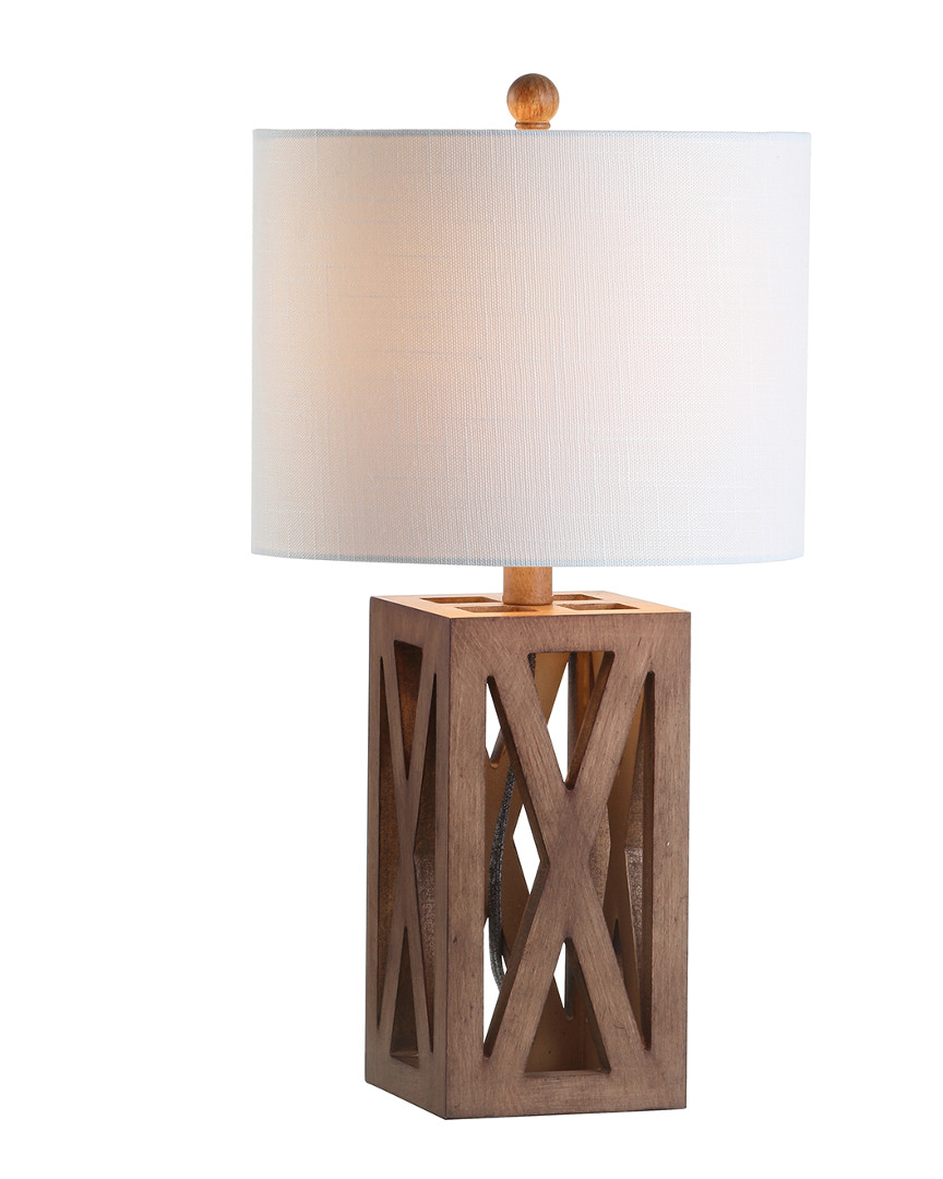 Shop Jonathan Y Stewart 21.5in Wood Led Table Lamp