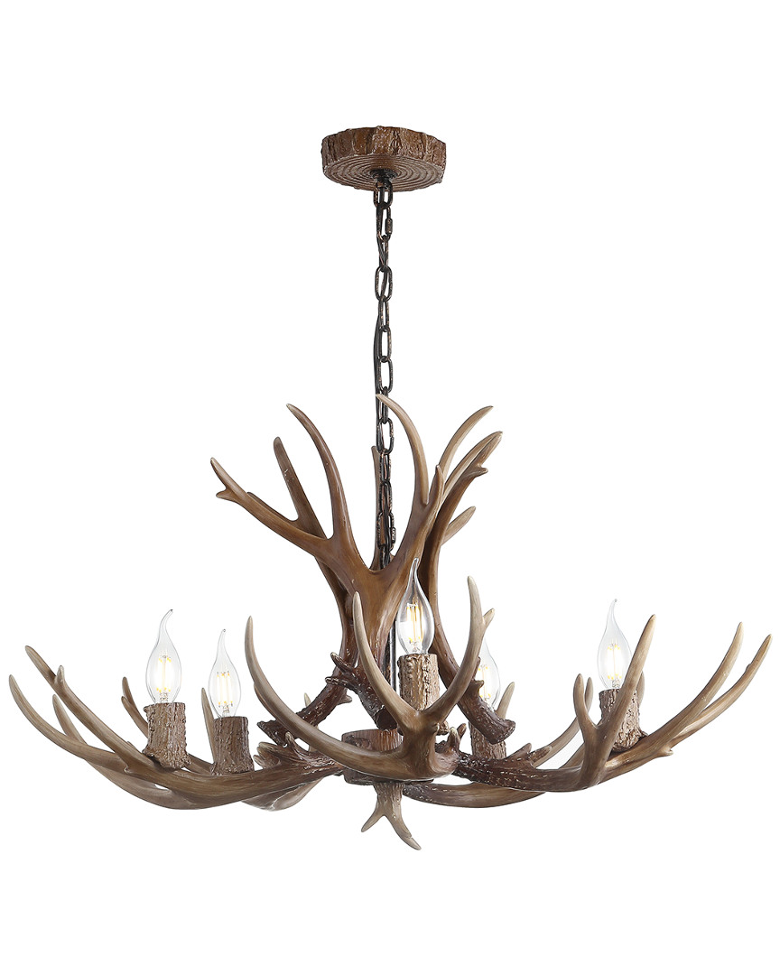 Jonathan Y Eldora 30in Adjustable Resin Antler 5-light Led Chandelier