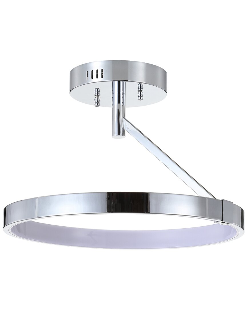 Shop Jonathan Y Owen 17.5in Dimmable Integrated Led Metal Semi-flush Mount