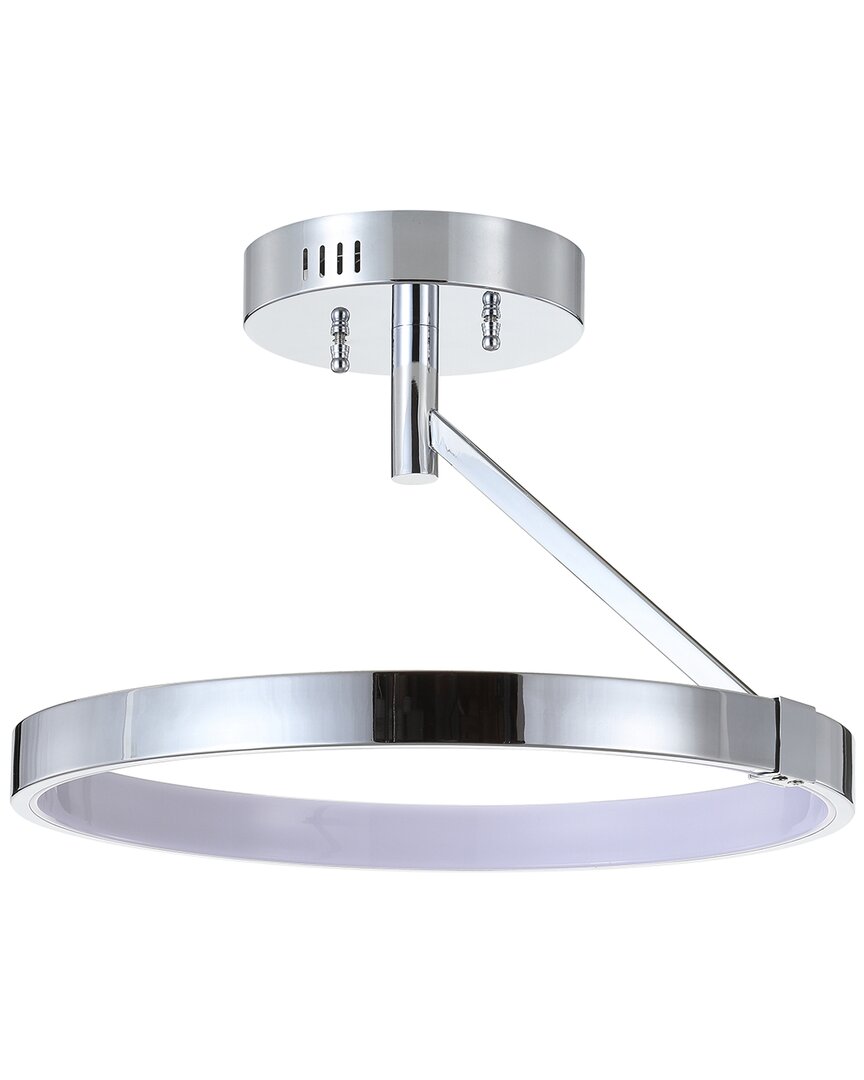 Jonathan Y Owen 17.5in Dimmable Integrated Led Metal Semi-flush Mount
