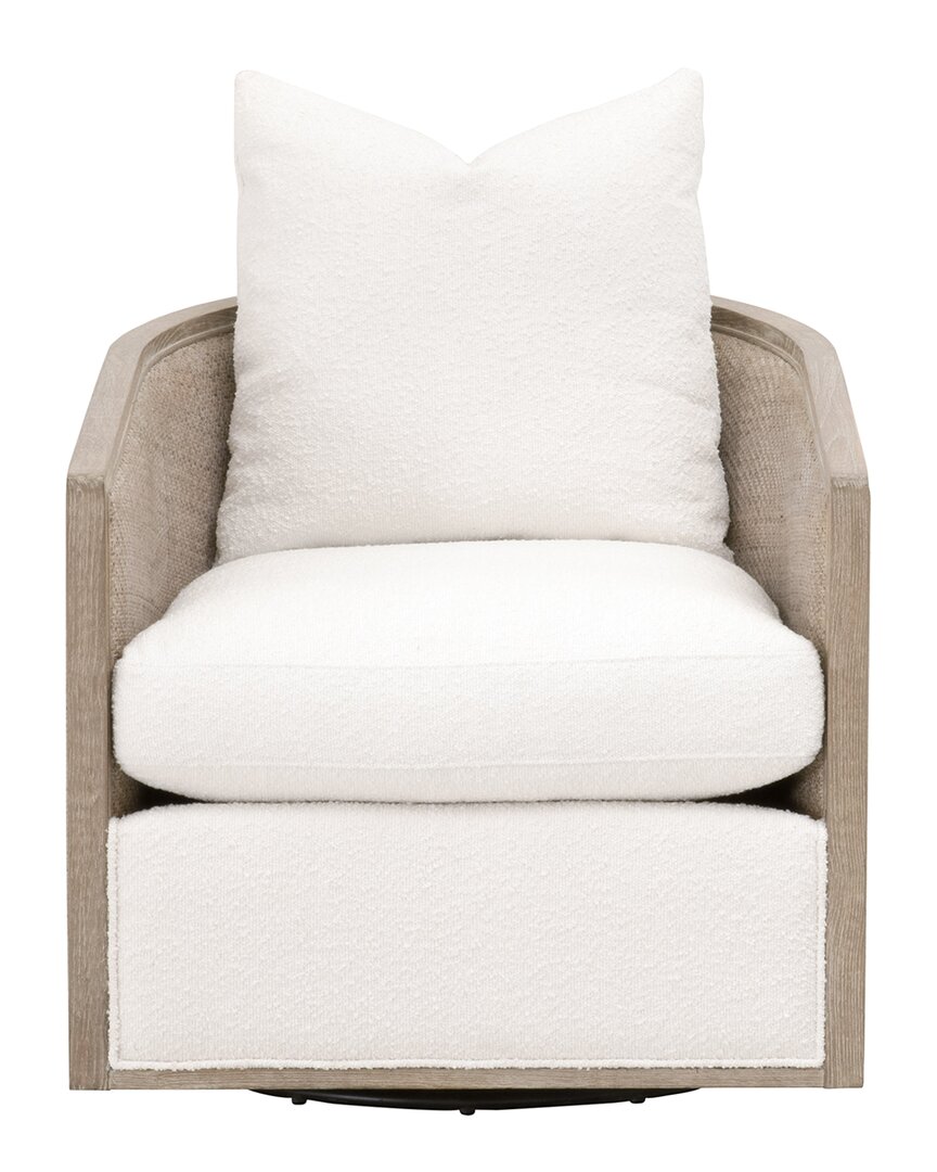 Essentials For Living Mcguire Swivel Club Chair In Neutral