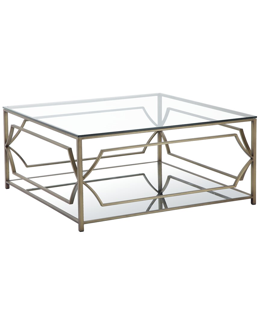 Shatana Home Edward Square Coffee Table In Brass