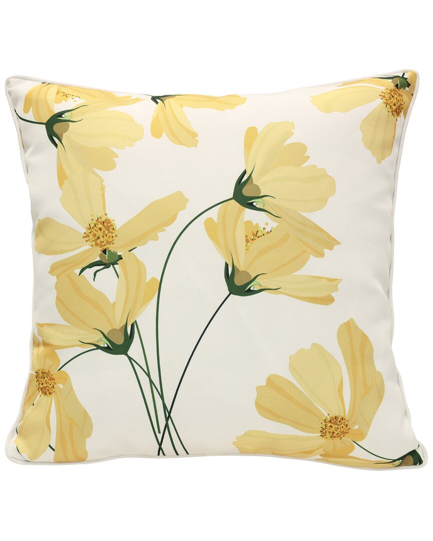 Commonwealth Home Fashions Outdoor Decor By Commonwealth Outdoor Yellow Cosmos Print Pillow