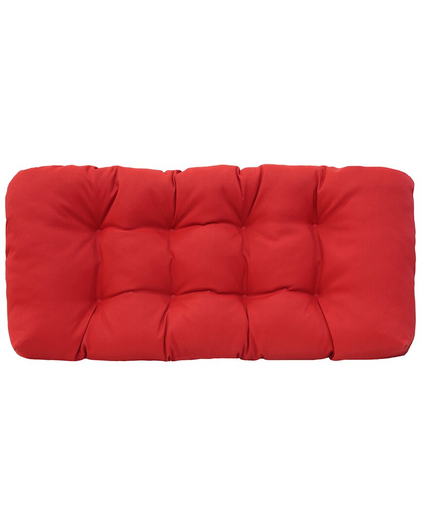 Commonwealth Home Fashions Outdoor Decor By Commonwealth Ruby Red Outdoor Solid Wicker Settee Cushion