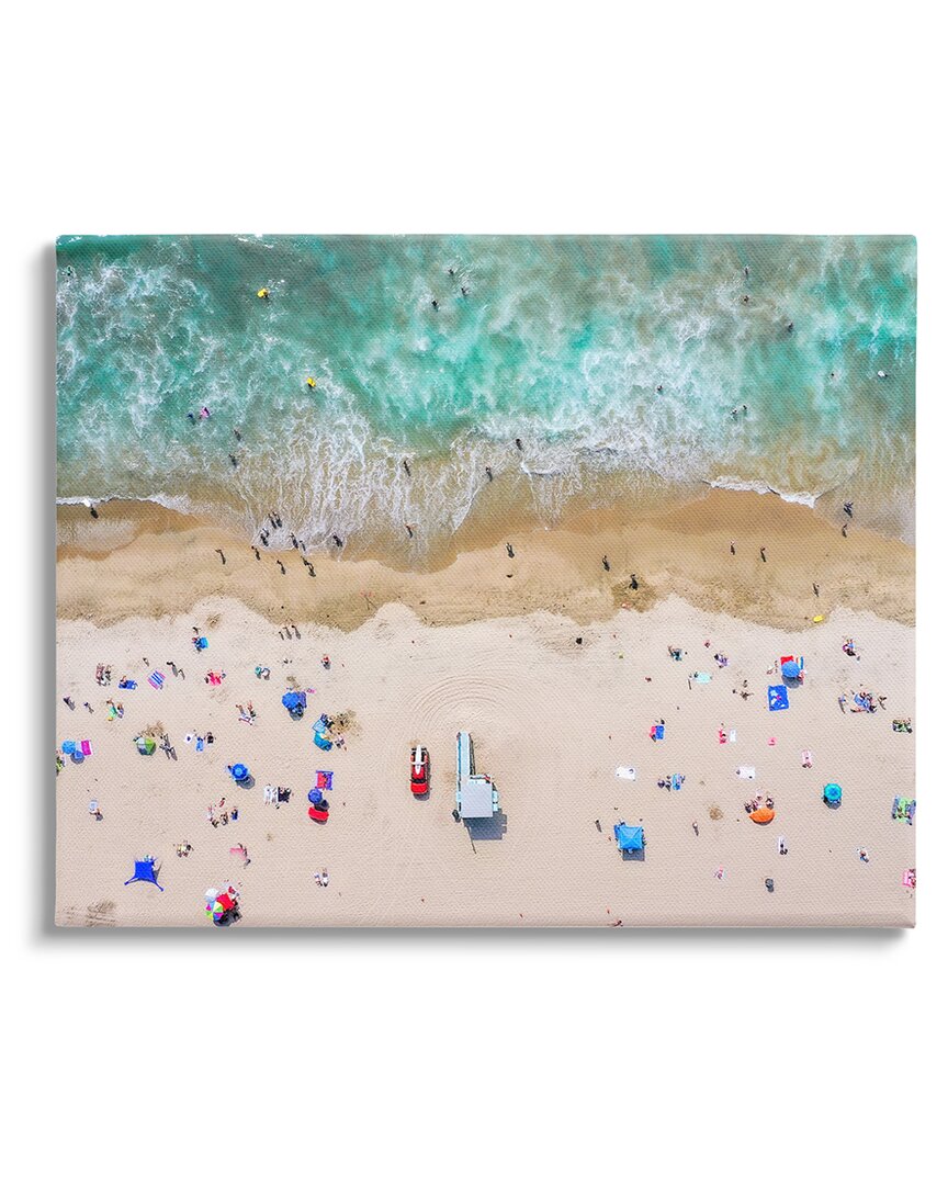 Stupell Aerial Summer Beach Umbrellas Canvas Wall Art By Jeff Poe Photography