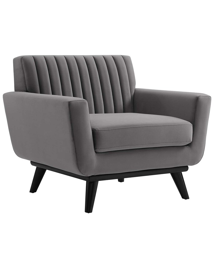 Modway Engage Channel Tufted Performance Velvet Armchair