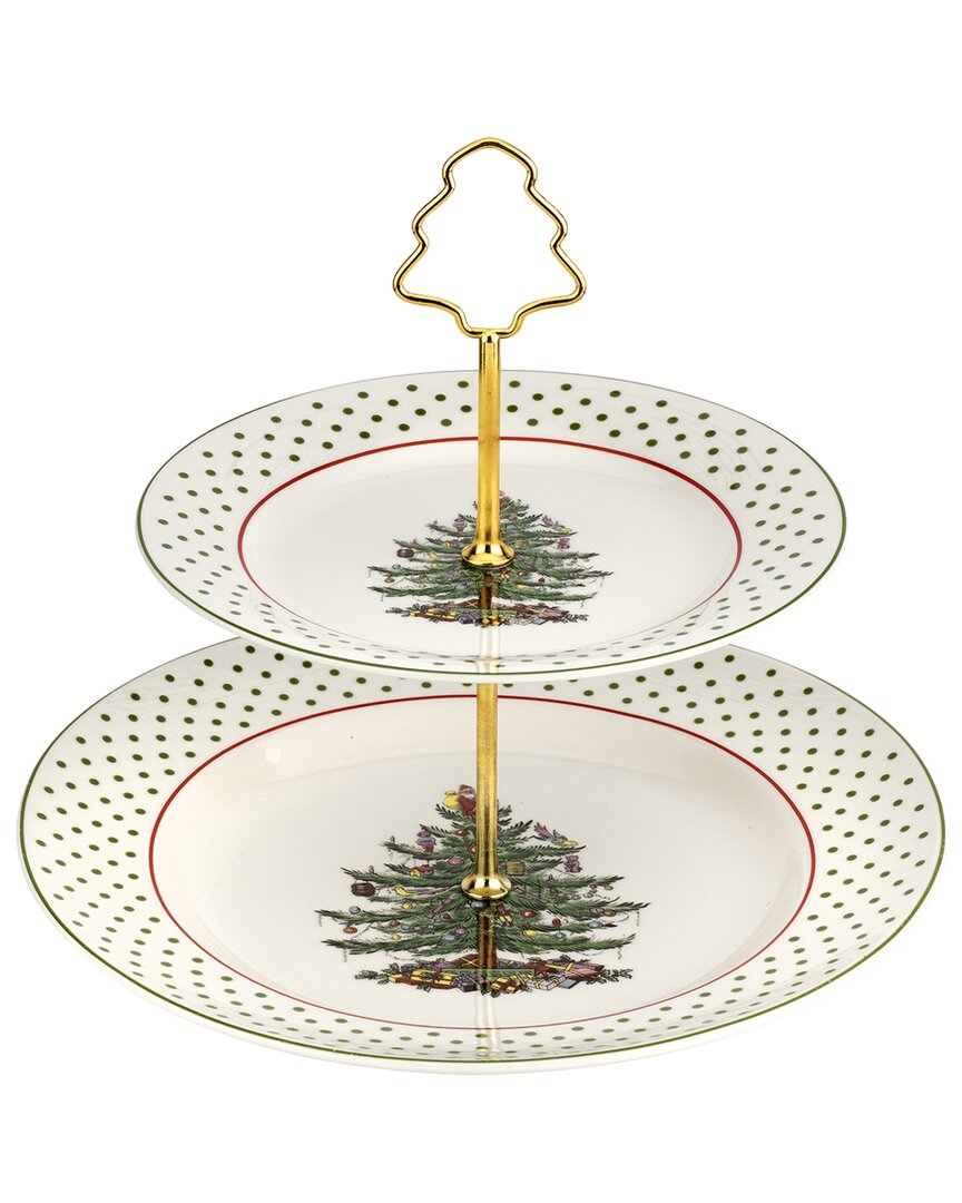 Spode Christmas Tree Square Chip And Dip