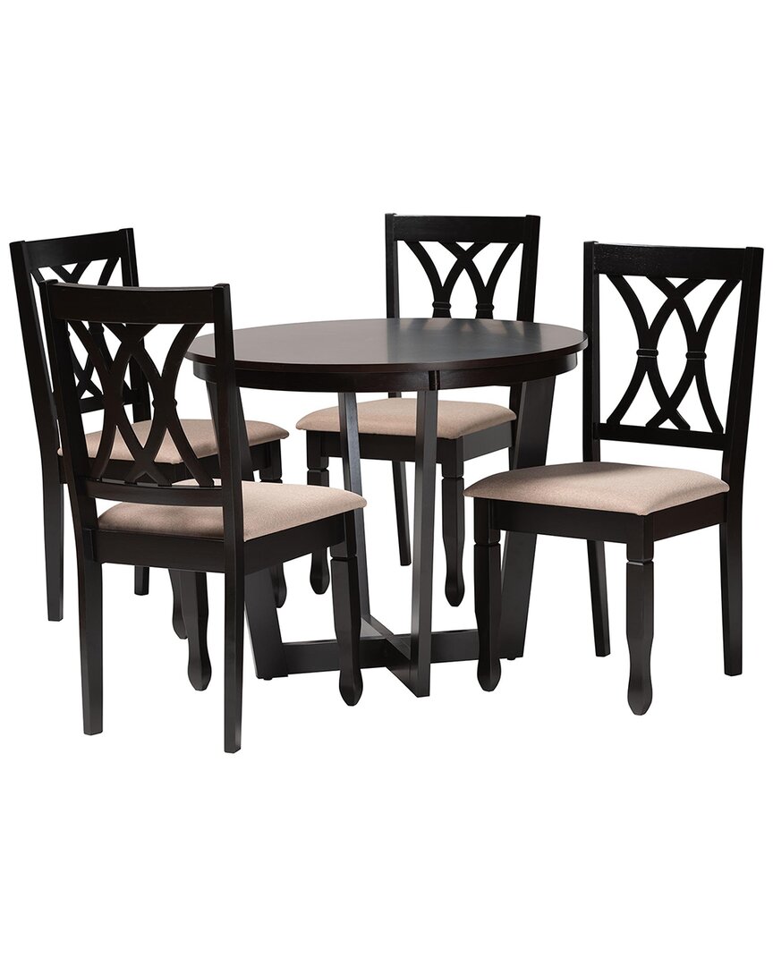 Baxton Studio Aggie Modern Wood 5pc Dining Set