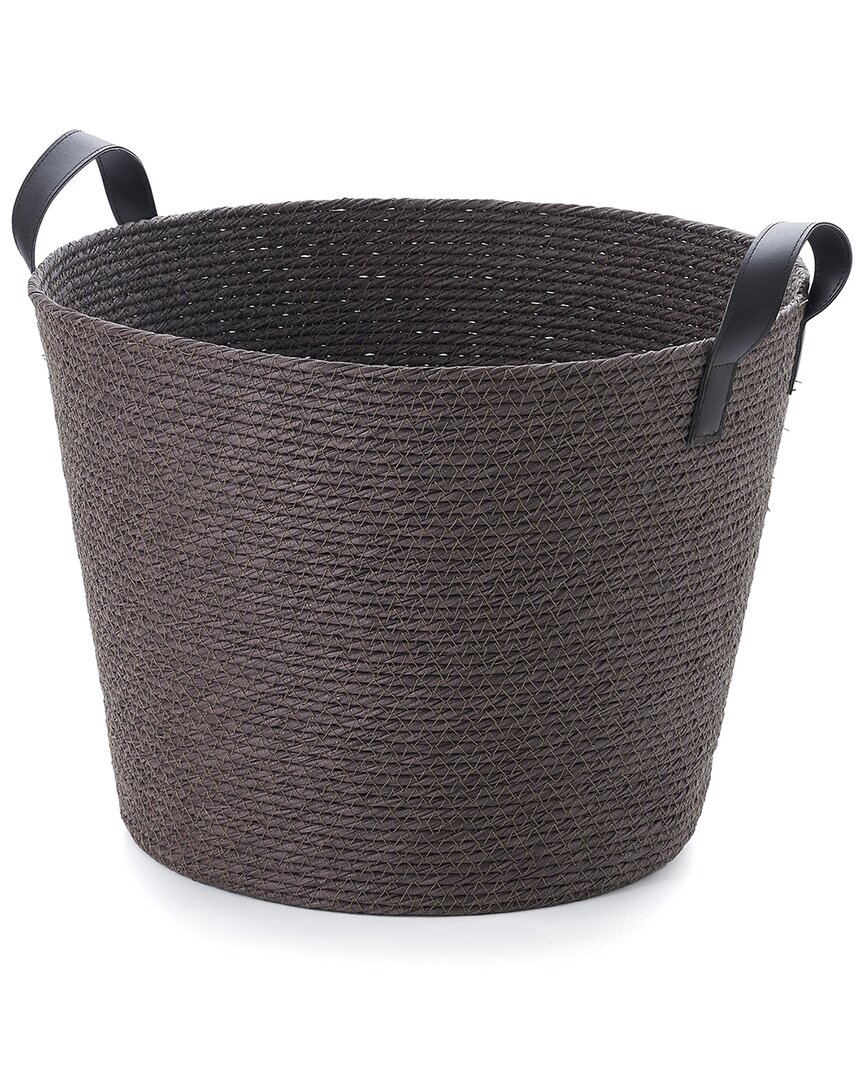 Baum Large Round Twisted Storage Bins With Handles