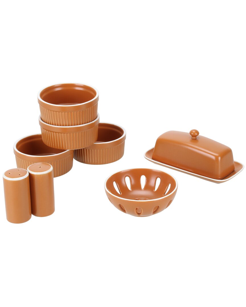 Bia Cordon Bleu 7pc Terracotta Tabletop Set