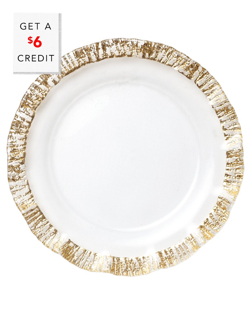 Vietri Rufolo Glass Charger, Gold In Gold