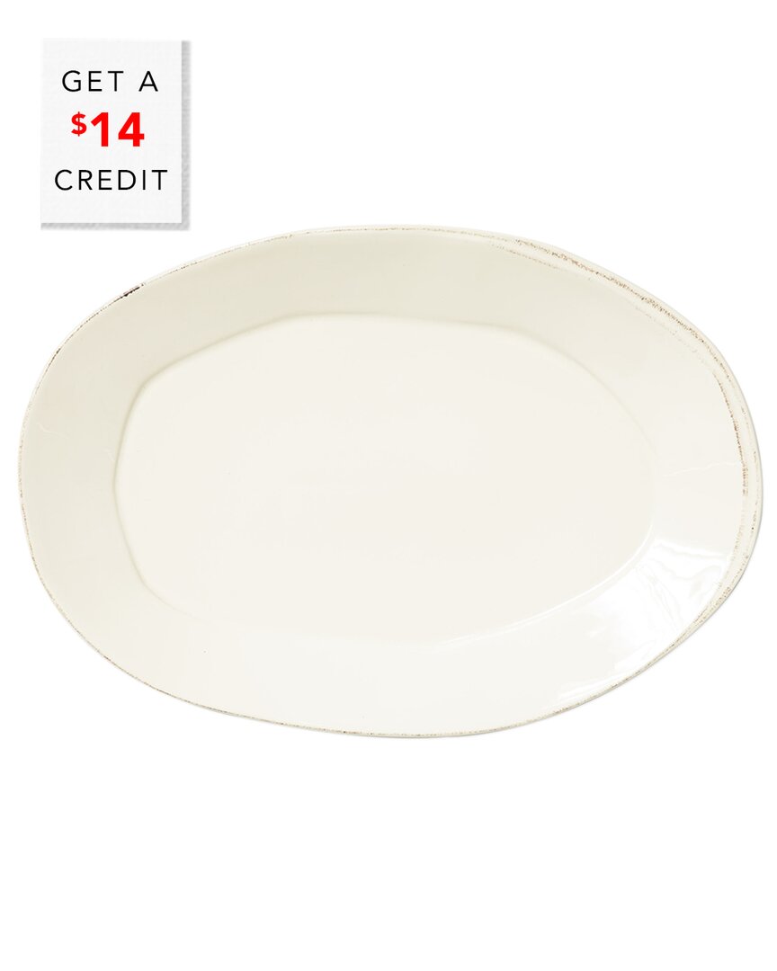 Shop Vietri Lastra Linen Oval Platter With $14 Credit