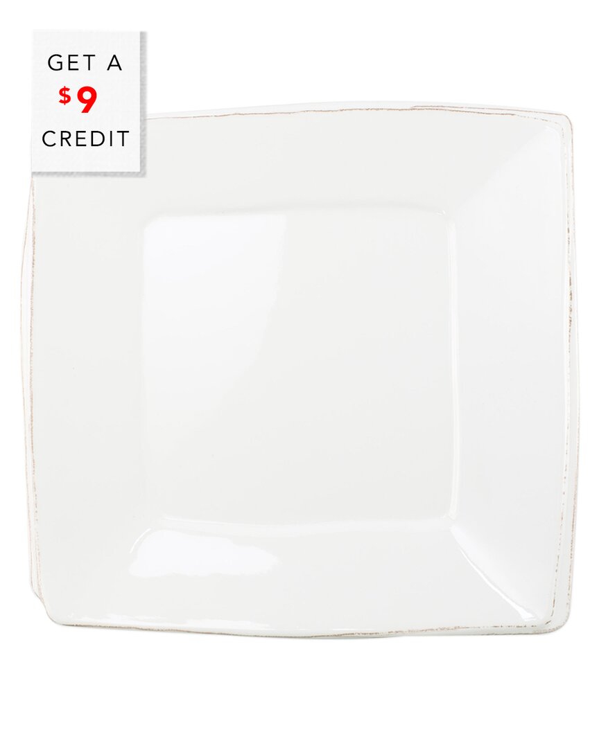 Vietri Melamine Lastra Square Platter In White