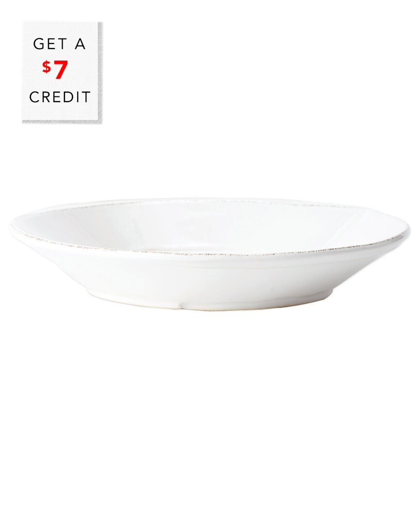 Shop Vietri Melamine Lastra Shallow Bowl With $7 Credit In White