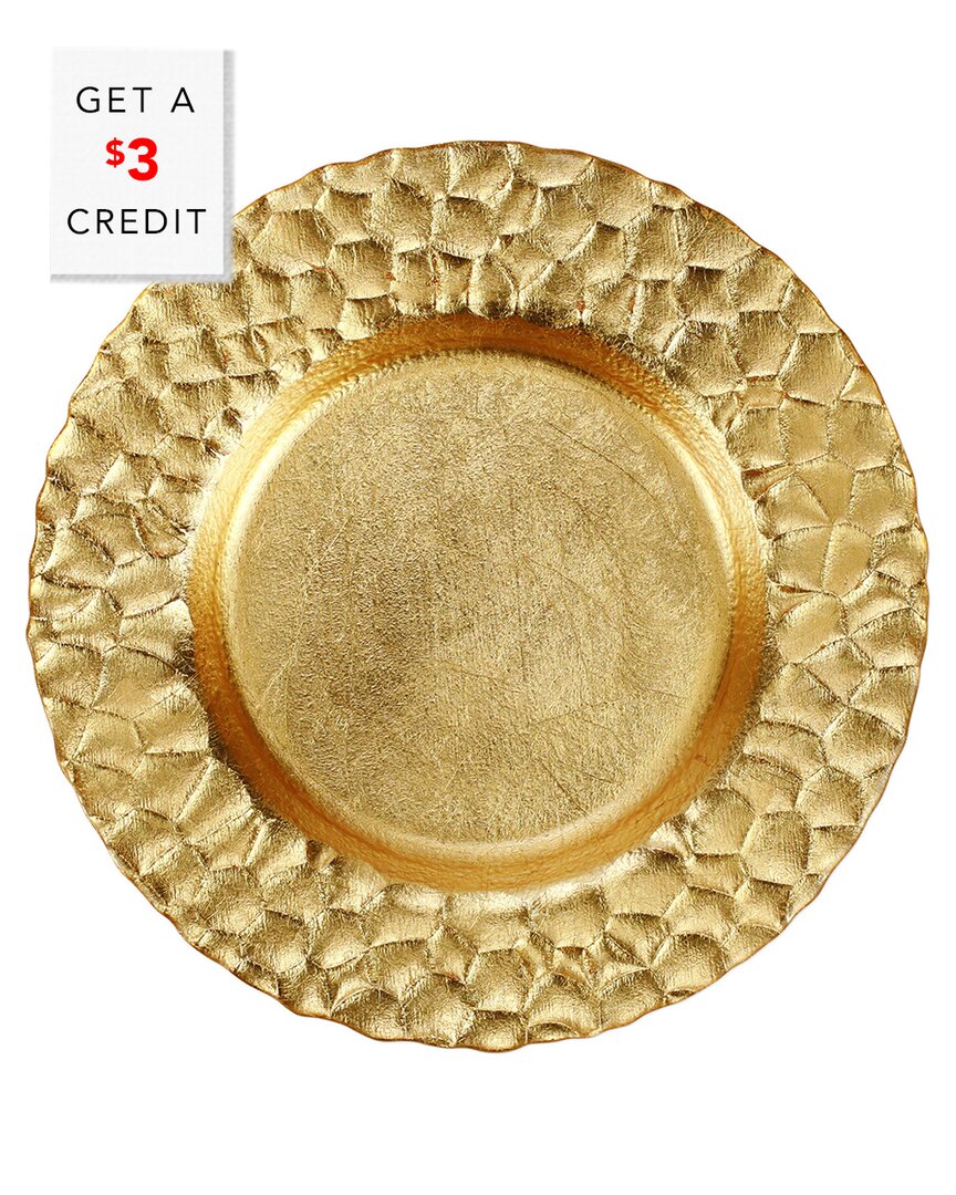Shop Vietri Rufolo Glass Honeycomb Salad Plate With $3 Credit In Gold