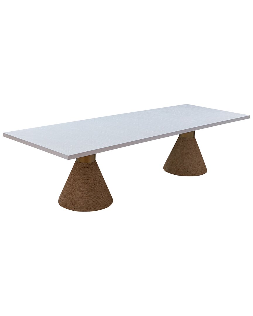 Tov Furniture Rishi Rope Rectangular Table In Brown