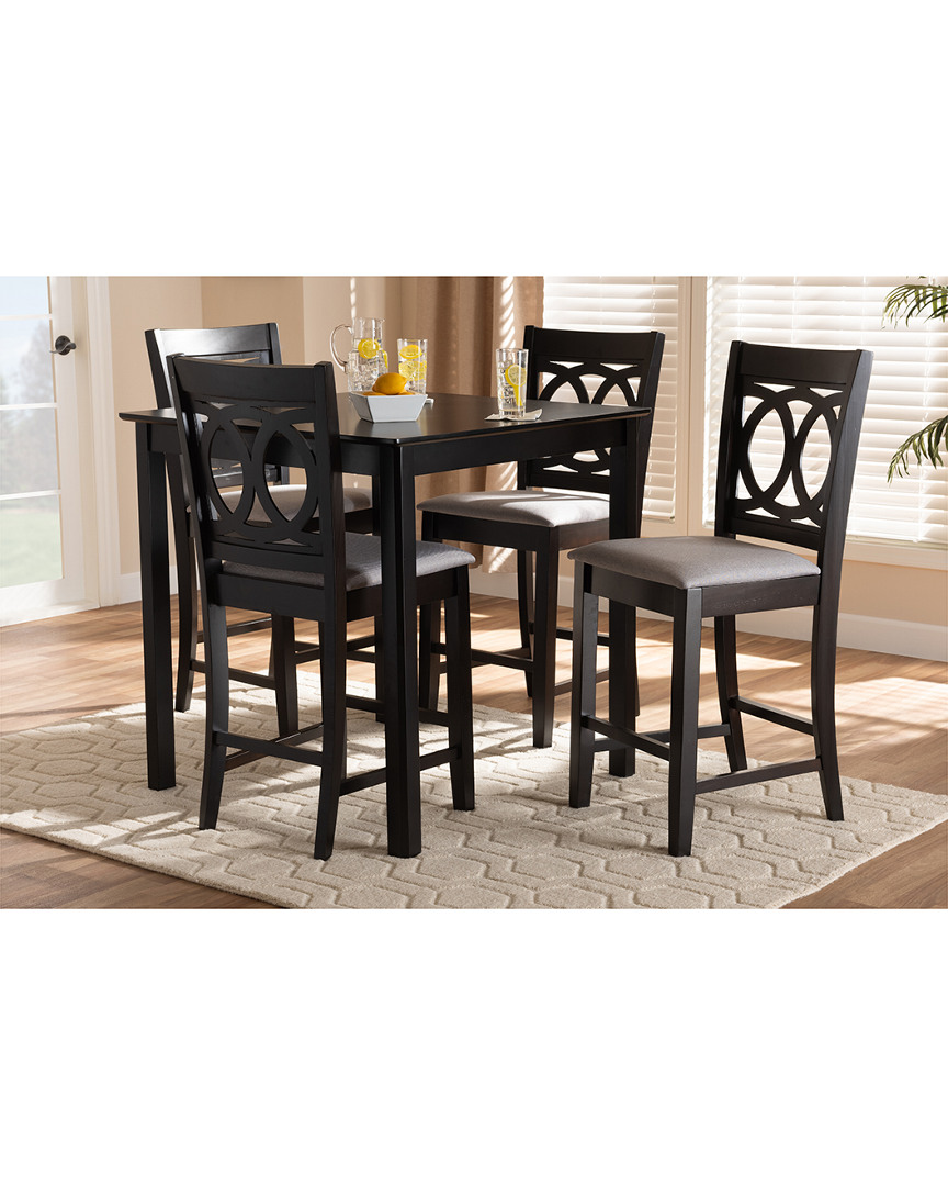 Design Studios Lenoir Modern And Contemporary 5pc Wood Pub Set