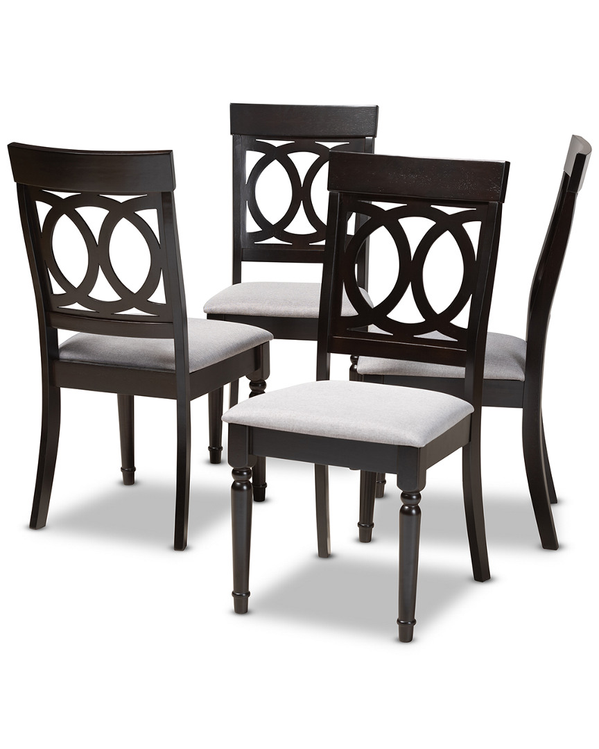 Design Studios Set Of 4 Lucie Modern And Contemporary Wood Dining Chairs