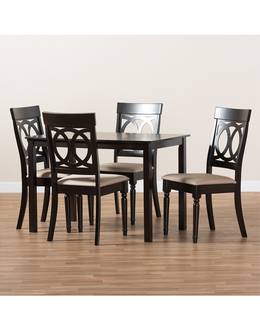 Design Studios Lucie Modern And Contemporary 5pc Wood Dining Set