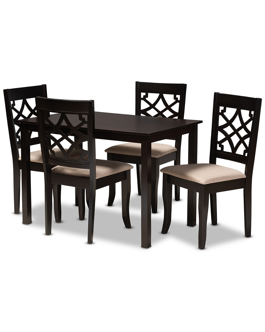 Design Studios Mael Modern And Contemporary 5pc Wood Dining Set