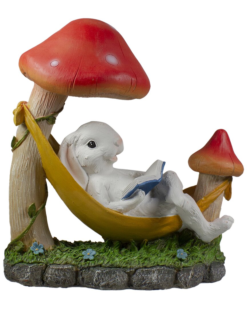 Northlight 11.75in Bunny In Hammock Outside Garden Statue