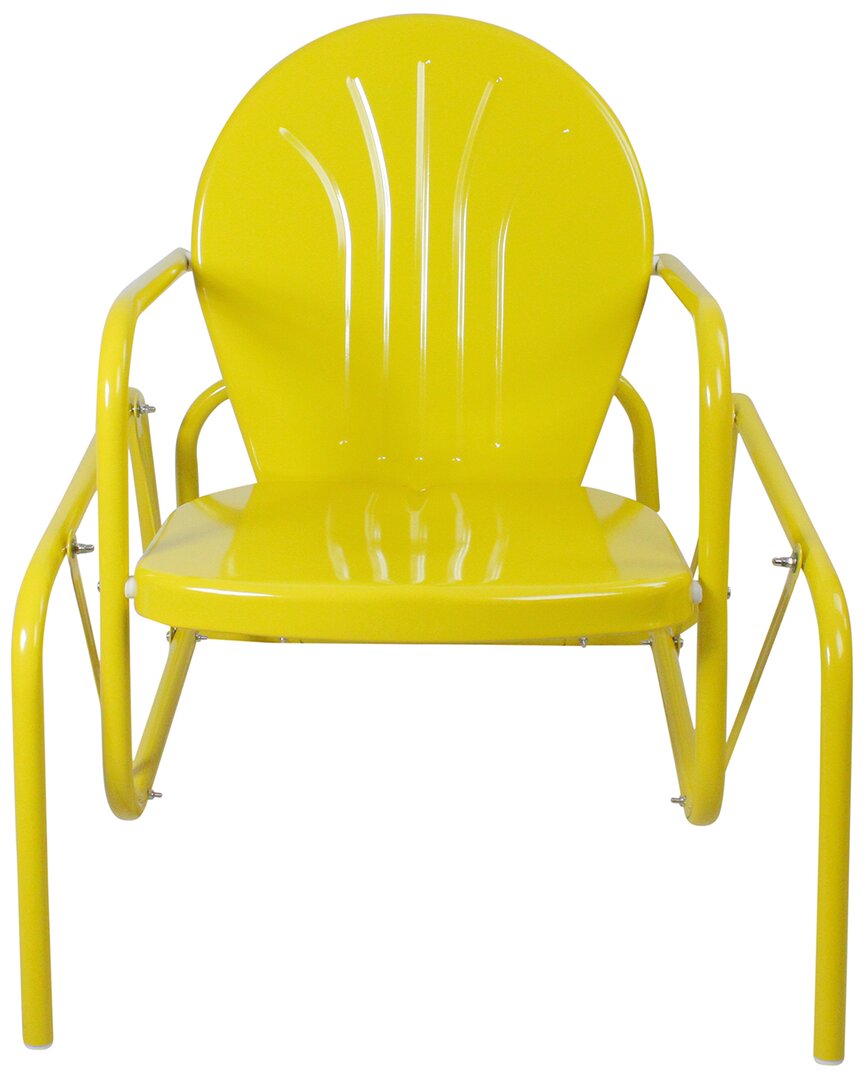 Northlight Outdoor Retro Metal Tulip Glider Patio Chair