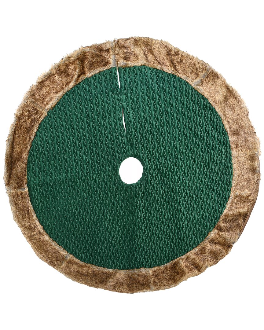 Shop National Tree Company 48in Rural Homestead Collection Quilted Tree Skirt In Green