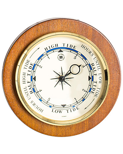 Bey-Berk 9in Cherry Wood Tide Clock
