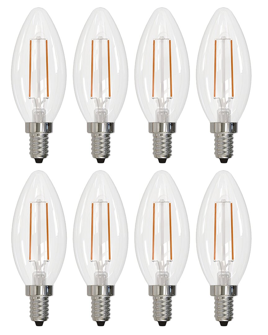 Bulbrite Pack Of (8) 4 Watt Dimmable Clear Filament B11 Candelabra (e12) Led Bulb
