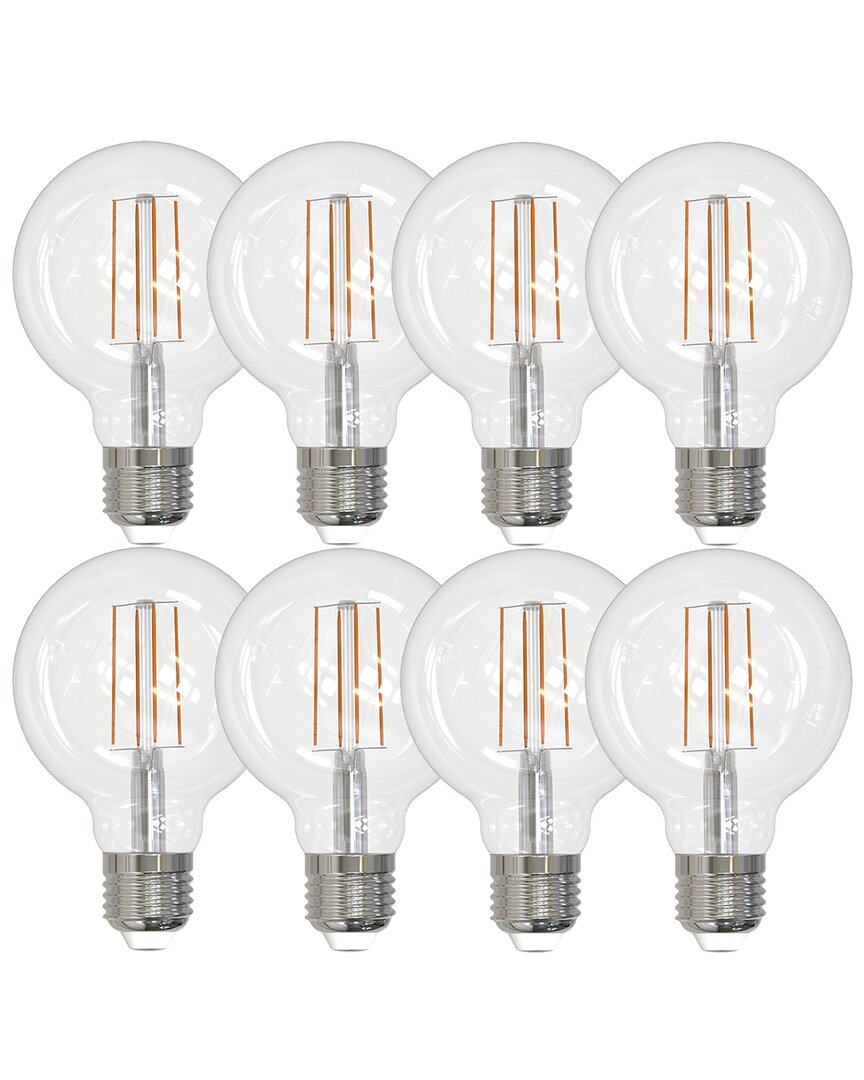 Bulbrite Pack Of (8) 7 Watt Dimmable Clear Filament G25 Medium (e26) Led Bulb
