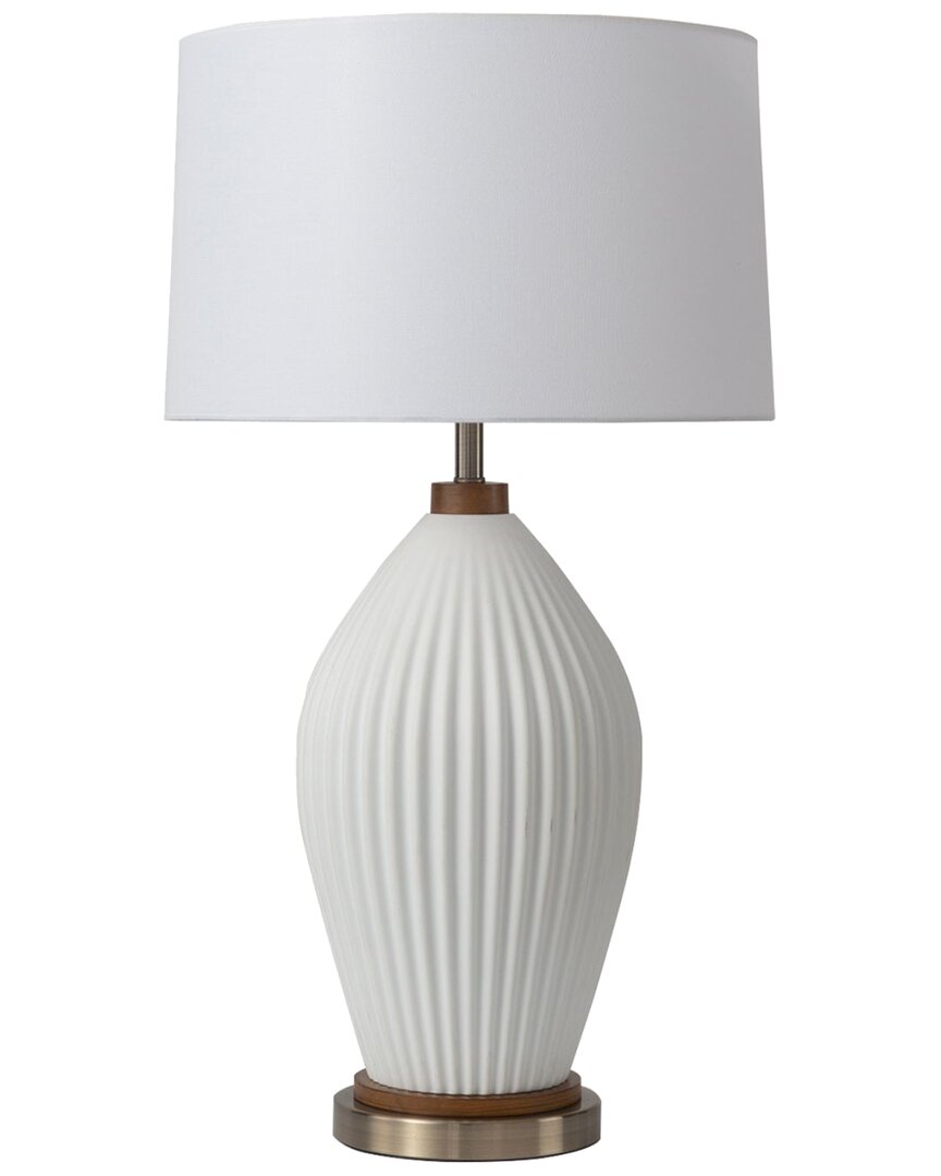 Nova Of California Santa Clara Bone Porcelain Table Lamp With Nightlight In White