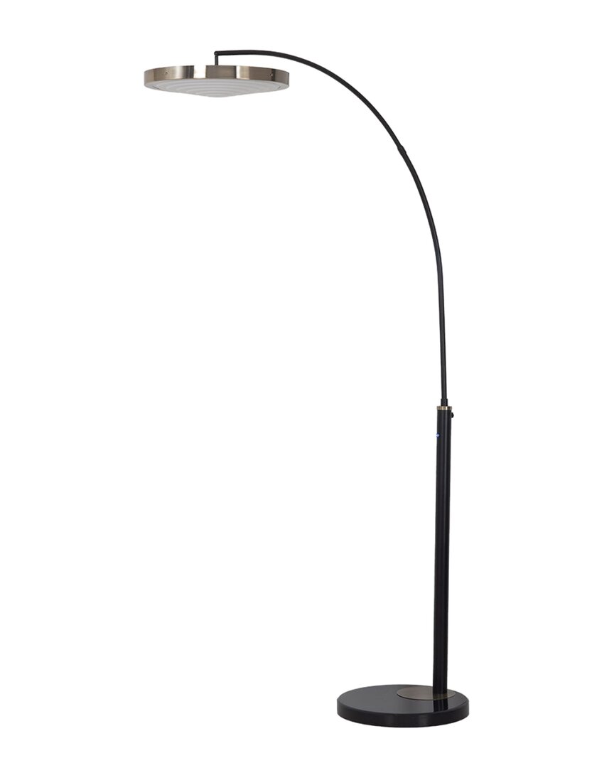 Nova Of California Redondo 1-light Led Arc Floor Lamp With Dimmer In Black