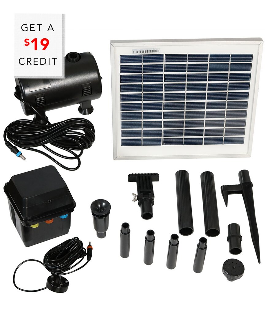 SUNNYDAZE SUNNYDAZE SOLAR PUMP AND PANEL KIT WITH BATTERY PACK AND LED LIGHT WITH $19 CREDIT 