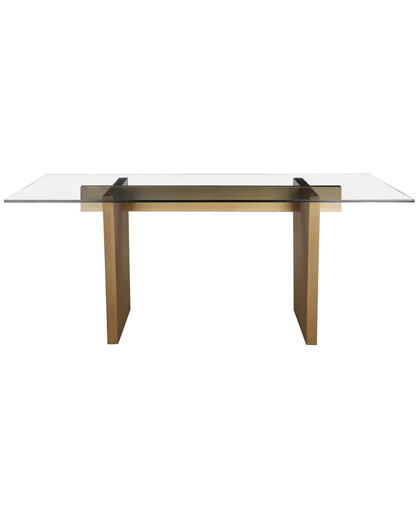 Pangea Home Spencer Dining Table In Gold