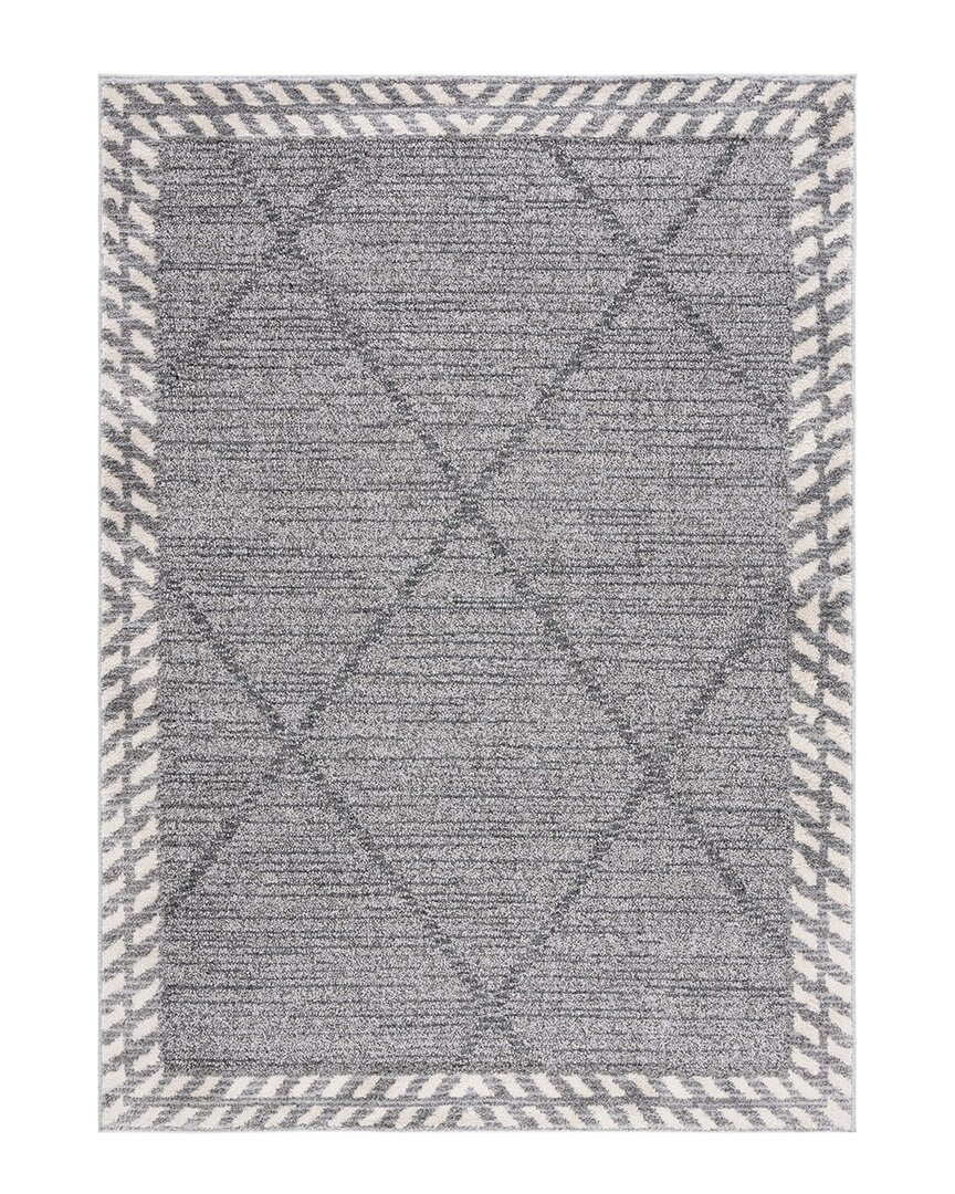 Martha Stewart Lucia Shag Polypropylene Rug In Grey