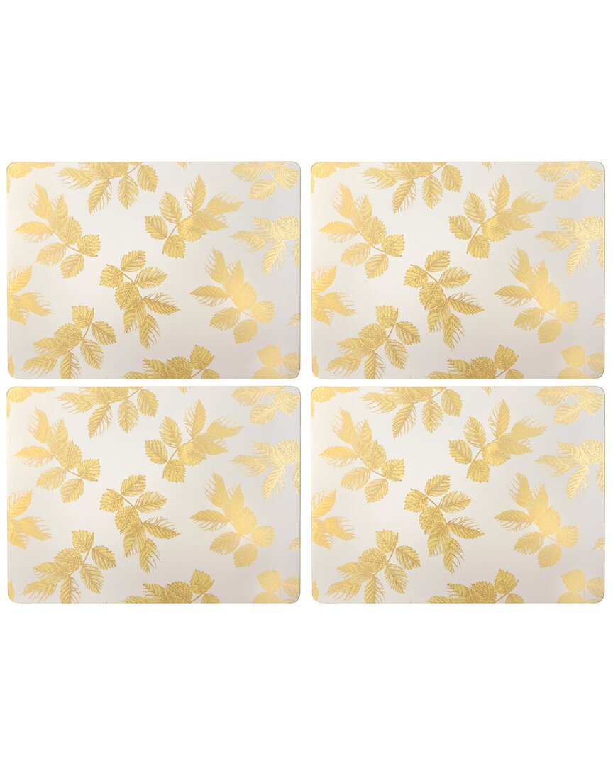 Pimpernel Etched Leaves Placemats Set Of 4 In Multi