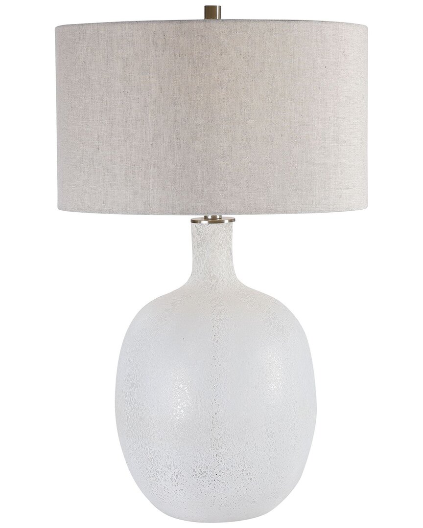 Uttermost Out Mottled Glass Table Lamp In White