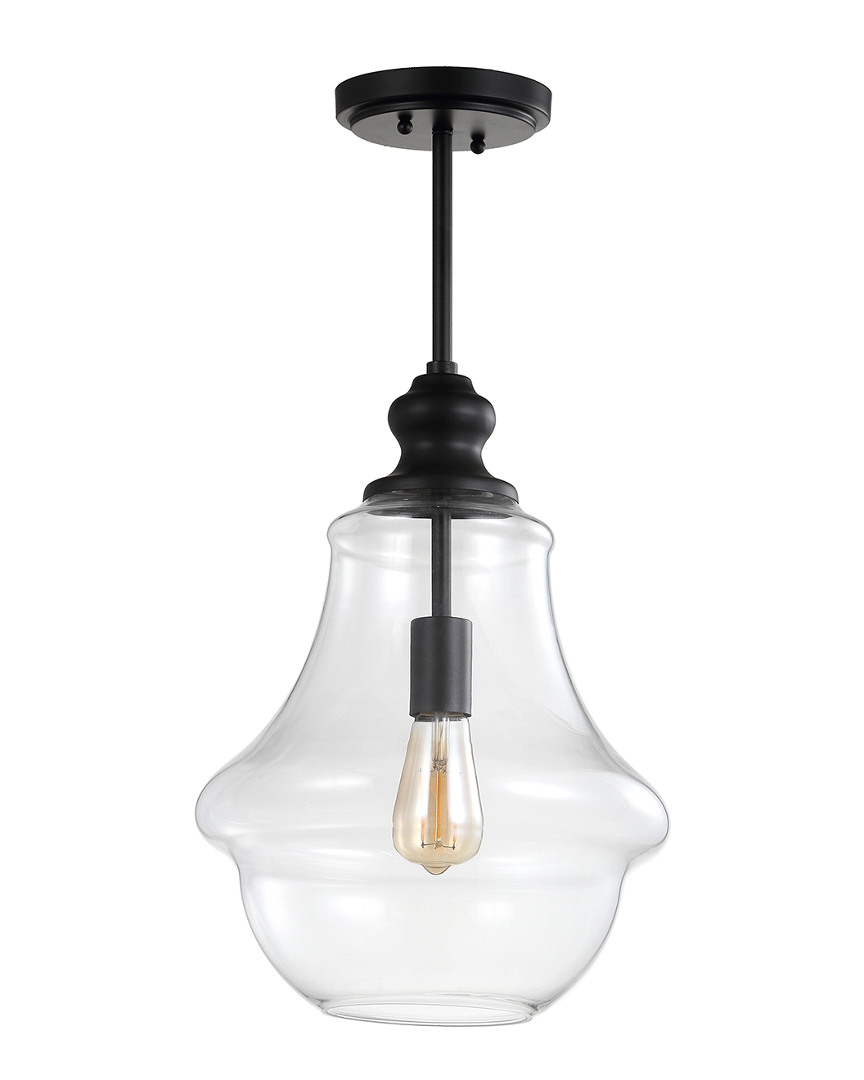 Jonathan Y Adam 12in Adjustable Metal Glass Led Pendant
