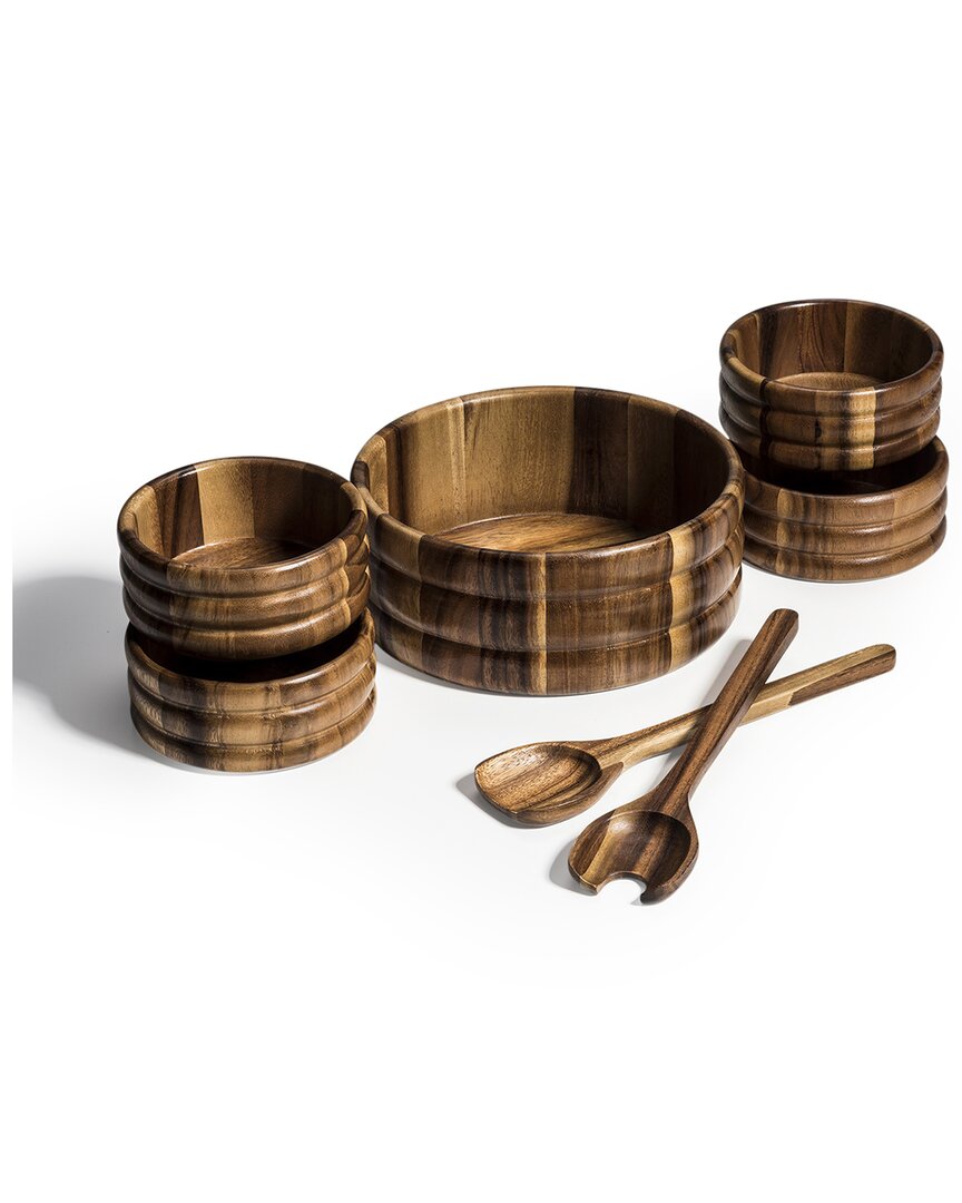 Kalmar Home 7pc Extra Large Salad Bowl With Servers & Bowls
