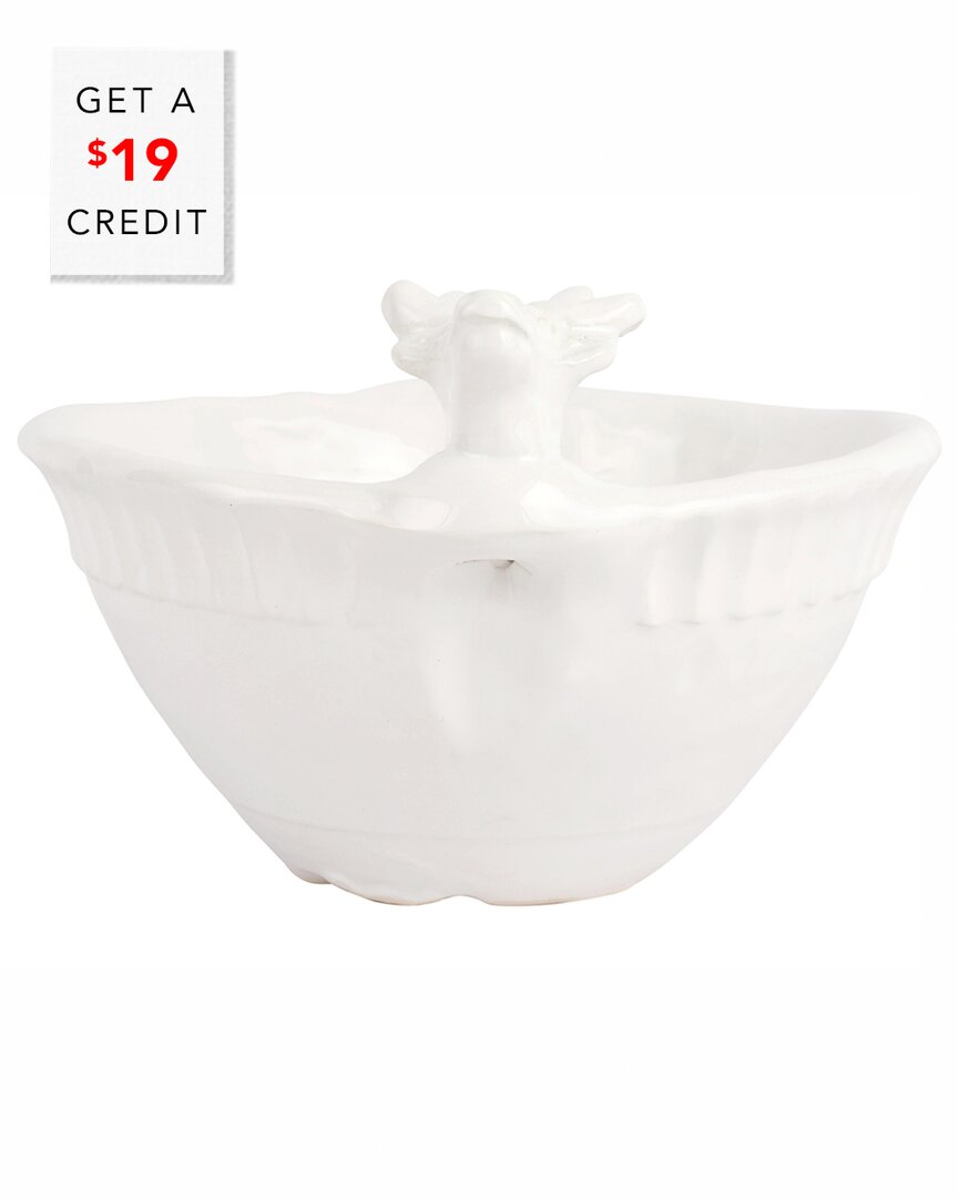 Vietri Pietra Natale Figural Deer Deep Bowl