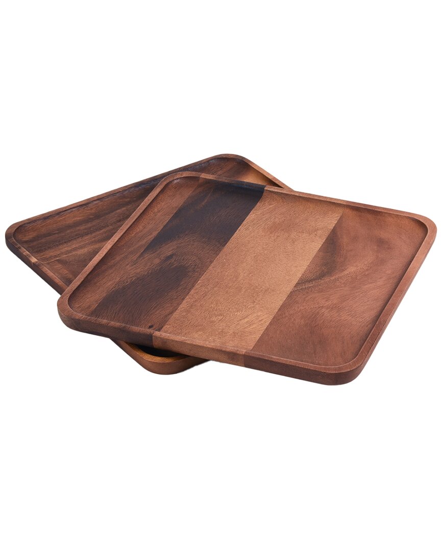Kalmar Home Set Of 2 Rectangular Plates - Large