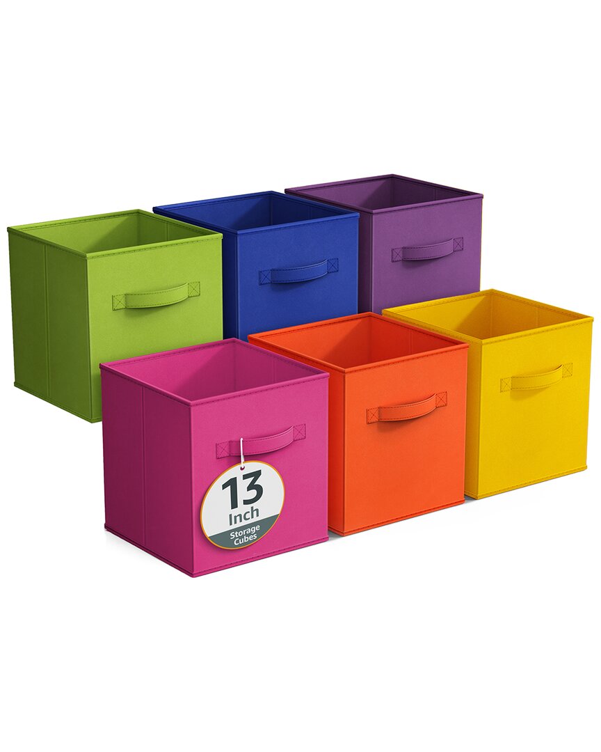 Sorbus Pack Of Six 13in Large Storage Bins