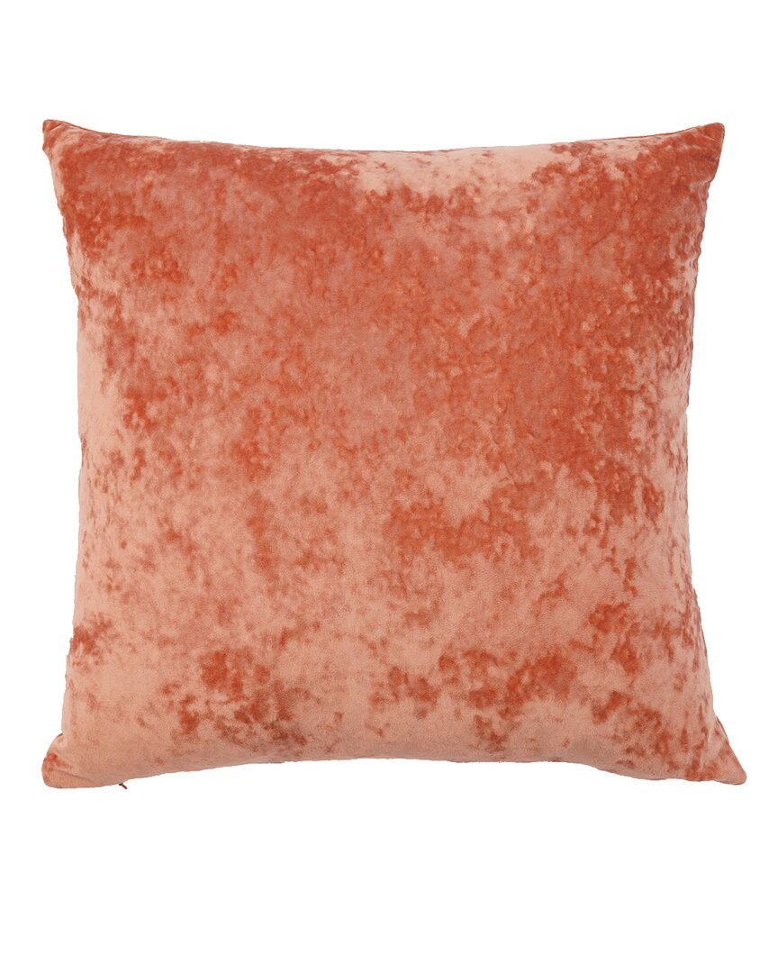 Freshmint Yaffa Greek Velvet Pillow In Orange