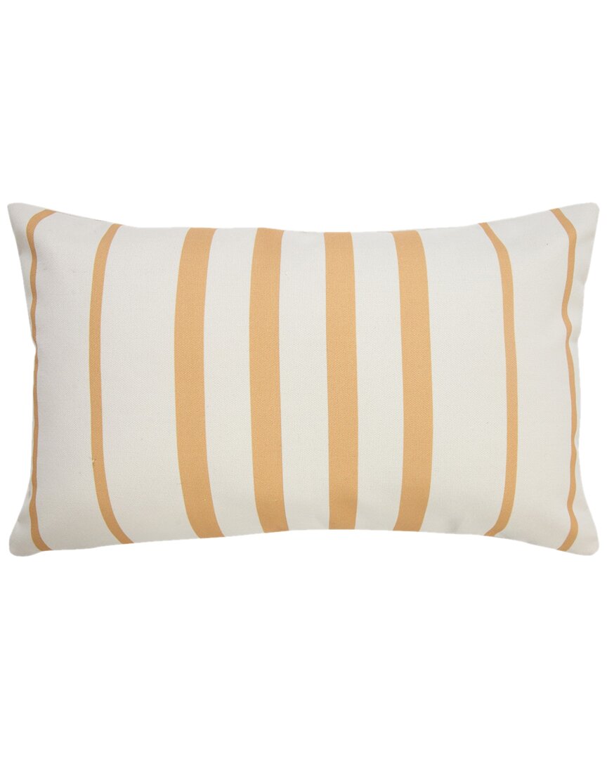 Lr Home Vivian Sunshine Striped Indoor/outdoor Lumbar Throw Pillow In Yellow