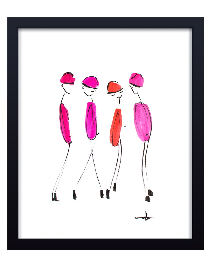 Ready2hangart Four In Fuchsia Framed Print Wall Art