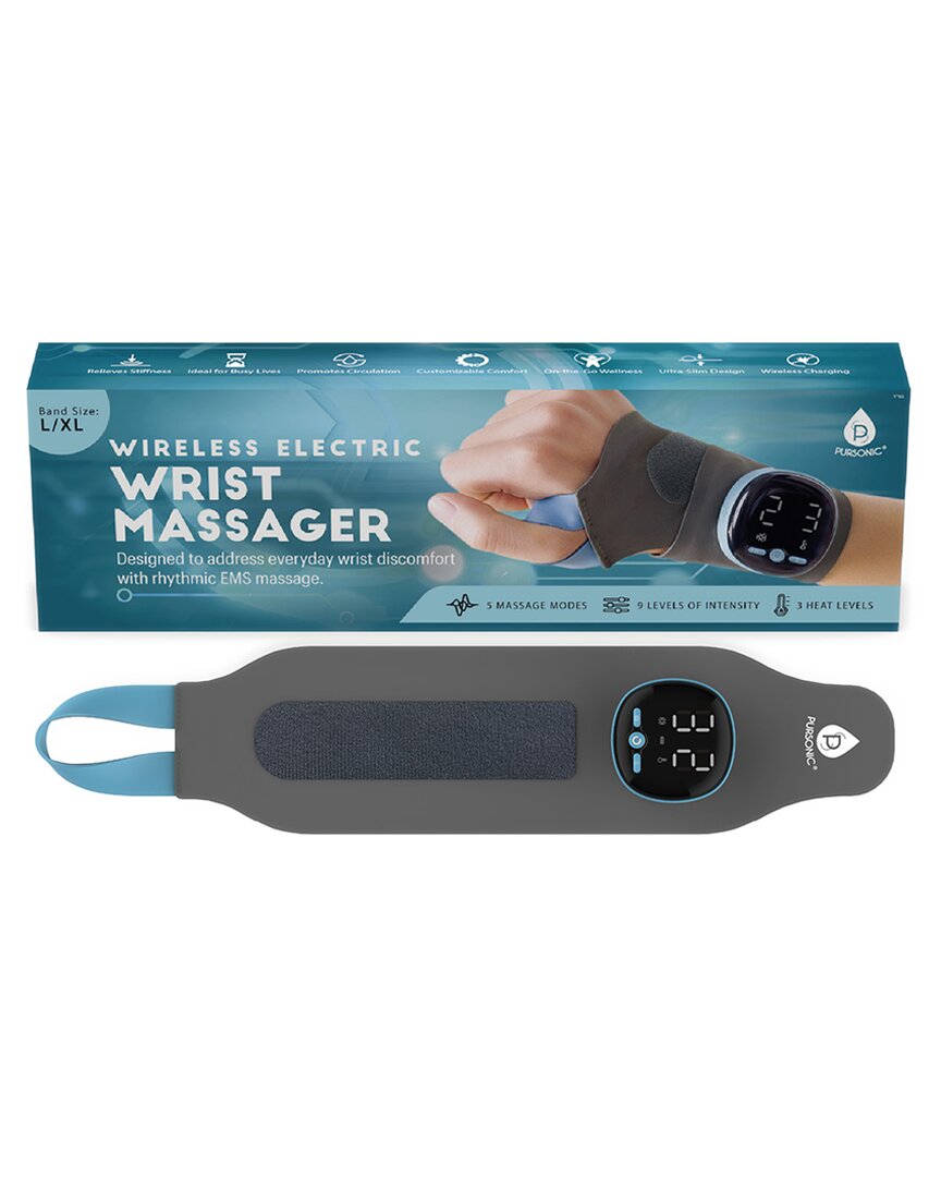Pursonic Electric Massager Wrist Guard L/xl In Gray