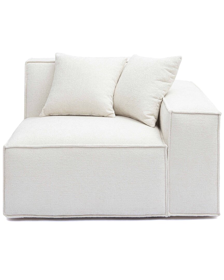 Tov Furniture Mindy Chenille Basketweave Laf Corner Chair