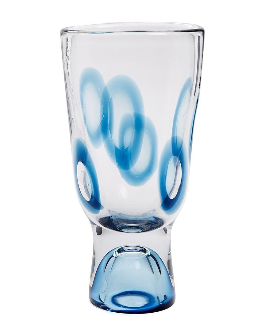 TOZAI TOZAI 15 BLUE MARINE VISIONS ART GLASS VASE